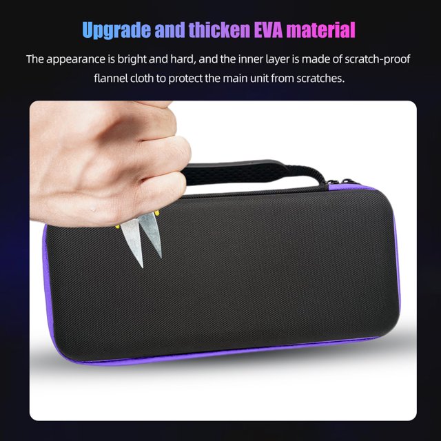 Estuche de transporte portátil Bolsa de almacenamiento portátil para consola de juegos portátil para Asus Rog Ally (púrpura)