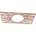 thumbnail image 2 of 30"W x 15"H x 11 1/8"ID x 3/8"T Hoover Wood Fretwork Pierced Ceiling Medallion, Cherry, 2 of 3