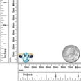 thumbnail image 6 of Gem Stone King 8.20 Ct Oval Checkerboard Sky Blue Topaz Blue Sapphire 18K Yellow Gold Plated Silver 3-Stone Engagement Ring, 6 of 6