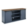 thumbnail image 5 of FESTIVO Farmhouse TV Stand for 75" TV, Entertainment Center, Sliding Barn Door TV Stand, 68 inch TV Console Table, Home Living Room Media Console with Adjustable Shelf - Navy Blue, 5 of 11
