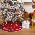 thumbnail image 2 of Burlap Christmas Tree Skirt, 30 Inch Red Tree Skirt with White Snowflakes and Merry Christmas Words, for Xmas Holiday Home Decoration, 2 of 6