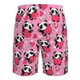 thumbnail image 6 of Kdxio Panda Heart Valentine Pattern Mens Casual Shorts - Drawstring Summer Beach Sports Shorts for Men, 6 of 9
