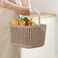 thumbnail image 1 of TIMIFIS Storage Basket Hollow Hand Basket Multifunctional Home Bathroom Plastic Storage Back to School Supplies, 1 of 6