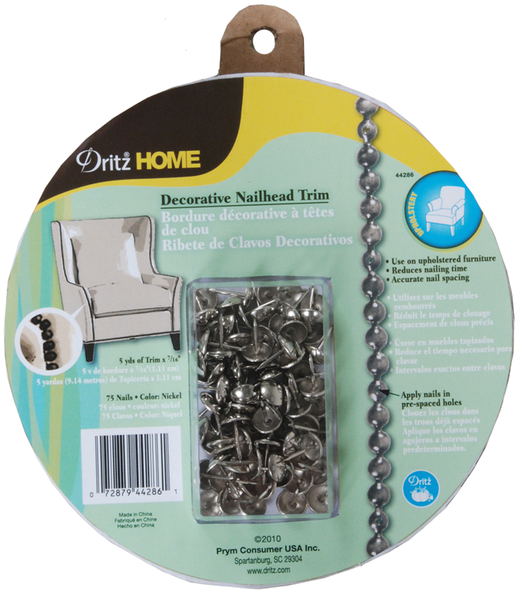 Dritz Home 44286 Smooth Decorative Nailhead Trim 7 16 Inch X 5