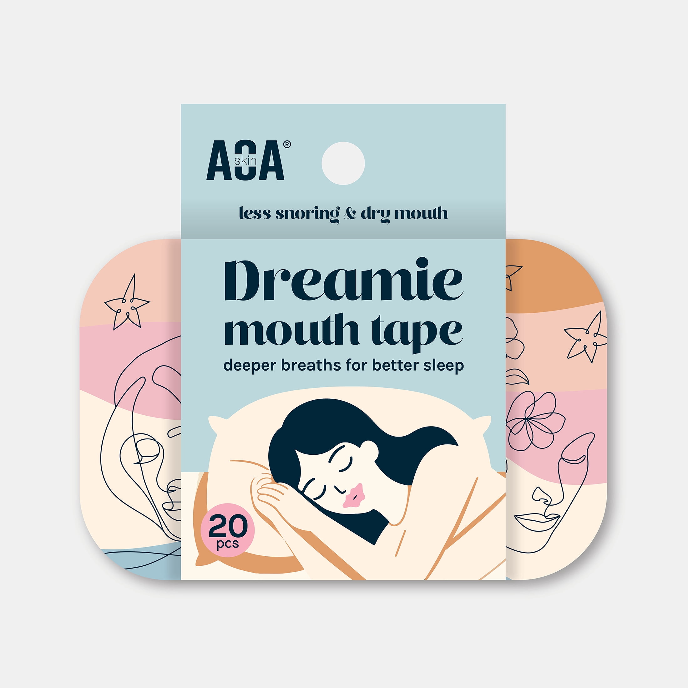AOA Skin Dreamie Mouth Tape 20 Count – Gentle Overnight Lip Closure for Restful Sleep