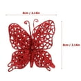 thumbnail image 2 of Homoyoyo 24 Pcs Poudre Scintillante Papillons Rouges de Noël pour Couronnes Fête et Artisanat d'Arbre, 2 of 6