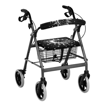 COEQINE Sun Star Rollator Seat and Back Rest Covers Medical Products Rollator Walker Seat & Back Cover Comfortable Walker Seat Covers Set of 2 Piece Seat Covers