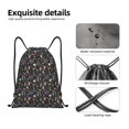 thumbnail image 4 of Xecao Mushroom Pattern Sports Drawstring Backpack - String Swim Gym Bag with Wet Proof Pocket for Women&Men-Small, 4 of 6