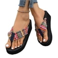 thumbnail image 4 of Norvail Womens Colorful Fabric Flops, Summer Casual Sandals with Soft Sole, Non Slip Beach Footwear Thick Sole Breathable Design for Indoor and Outdoor Use, Summer Going Out Shoes, 4 of 4