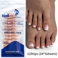 thumbnail image 5 of French White Edge Retro Gradient Nail Wear Toe, 5 of 5