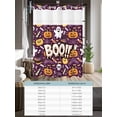 thumbnail image 6 of No Hook Cloth Fabric Shower Curtain with Snap in Liner, Purple Halloween Waterproof Shower Curtains Set with See Through Top Window, Cute Ghost Pumpkin Skull Bat Wizard Hat Bath Curtains 72"x96", 6 of 6