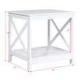 thumbnail image 2 of Gymax Table de Chevet Blanche à Côté de la Table Basse Meubles de Maison avec Étagère de Rangement, 2 of 6