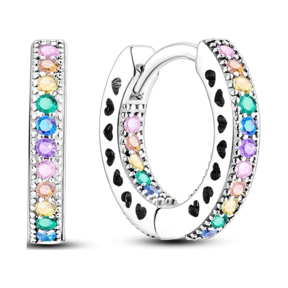 MULA Hoop Earring for Women S925 Sterling Silver Cubic Zirconia Diamond Shinning Earring Jewelry Gifts