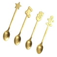 thumbnail image 2 of Juego de s de metal navideñas de 4x5 pulgadas, de postre de café, s de azúcar para té, café, , Macchiato Latte , dorado Soledad cuchara de café, 2 of 10