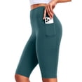 thumbnail image 2 of Cadmus Biker Yoga Shorts 12" Inseam with Pockets for Women,High Waisted Athletic Running Workout Gym Shorts, 2 of 9