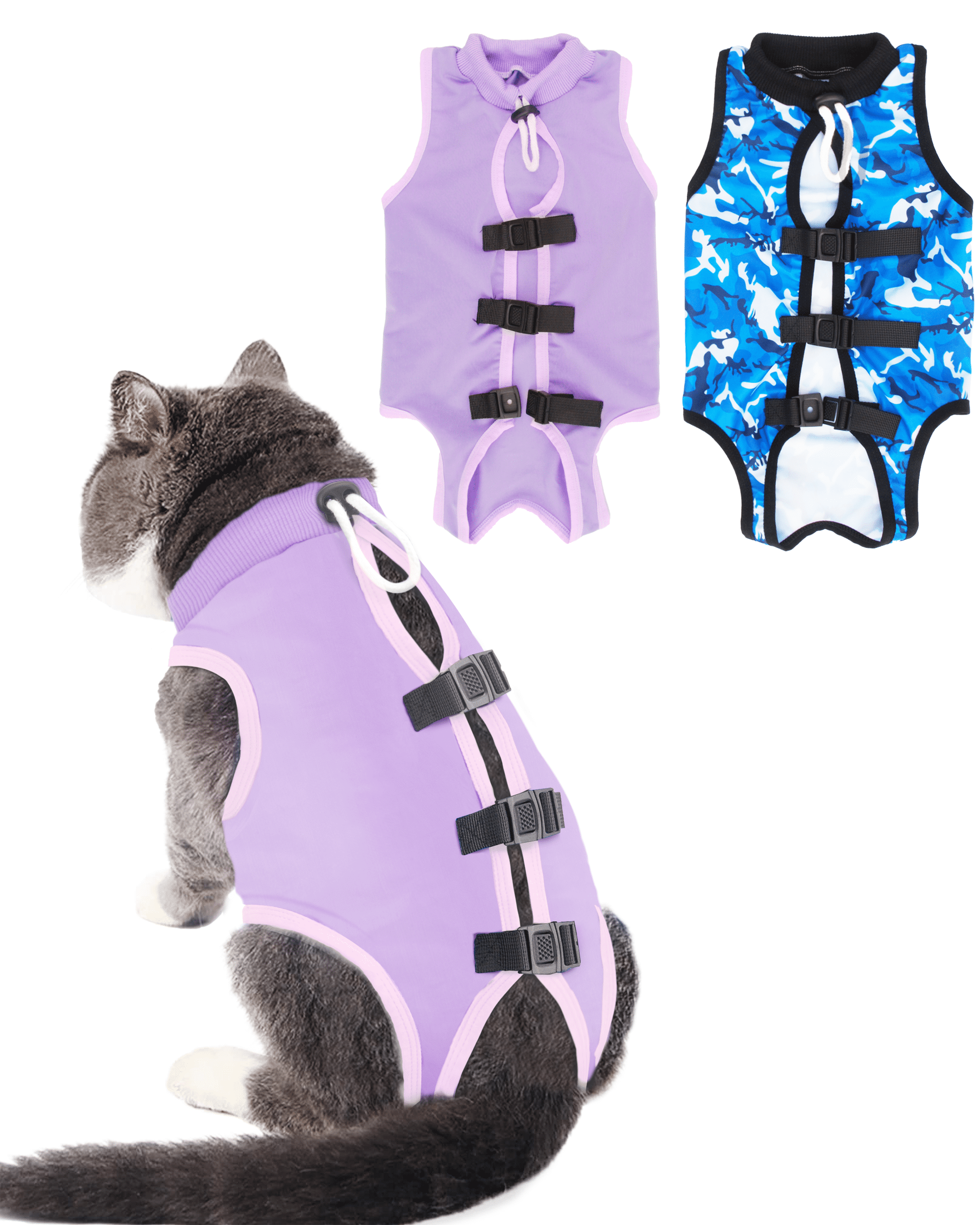 LEXVSS 2 Pieces Cat Recovery Suit for Abdominal Wounds & Surgery ...