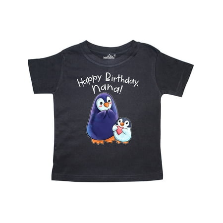 

Inktastic Happy Birthday Nana!- Cute Penguins Gift Toddler Boy or Toddler Girl T-Shirt