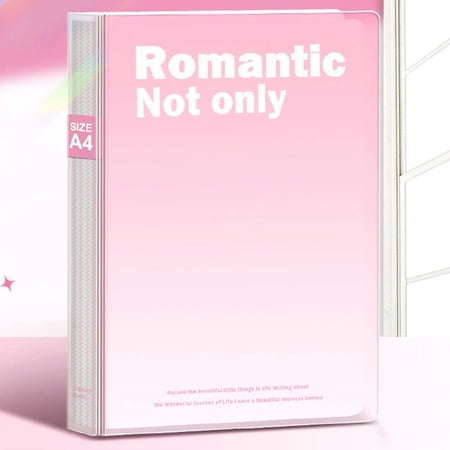 A4 Document Folder Clear-Pocketed Gradient Frosted Cover Office High-Capacity File Holder Pages Multi-Layer Document Organizer Heat-Sealed Binding Durable Student Professional Filing Folder