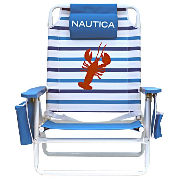 Nautica Beach Chair Lobster Lightweight Aluminum Frame Walmart Com Walmart Com