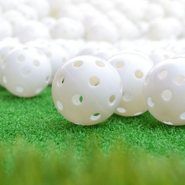 Flmtop 12Pcs Home Indoor Driving Range 42.6mm Limited Flight Hollow Training Golf Balls for Swing Practice