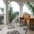 thumbnail image 3 of Safavieh Courtyard Jennifer Damask Indoor/Outdoor Area Rug, Light Gray/Anthracite, 5'3" x 7'7", 3 of 9