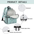 thumbnail image 4 of Light Blue Cartoon Unicorn Rainbow Cloud Pattern Backpack for School,Cute School Bag,Schoolbag with Adjustable Shoulder Straps & Padded Back,15.25"x11.5"x5.25", 4 of 5