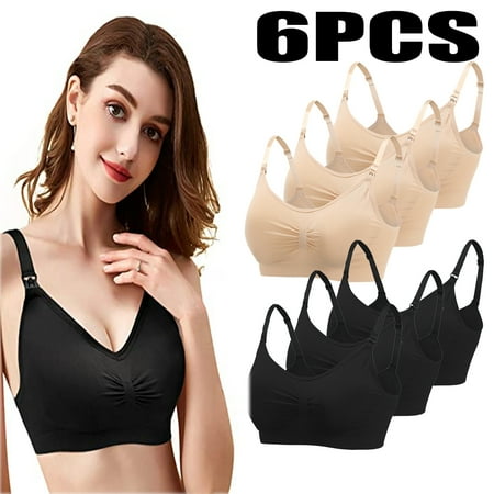 

2/4/6/8/10Pieces Underwire Nursing Bra Breastfeeding Mom Breastfeeding Bra Seamless Nursing Bra Nursing Underwireless Underwear Maternity Gifts