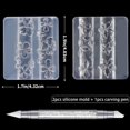 thumbnail image 3 of Reusable Silicone 3D Flower Nail Templates Hibiscus Cherries Blossom Mold And Carving Tool For Nail Art Crafting Supplies, 3 of 4