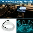 thumbnail image 3 of Unique Bargains 3 Meter EL Wire Cable LED Glow String Light Car Lighting Strip Flexible Neon Light for Car Decoration Wiring Driver(12v) Ice Blue, 3 of 7
