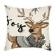 thumbnail image 2 of Juego de almohadas navideñas con estampado de ciervo y muñeco de nieve navideño de peluche, juego de almohadas decorativas, funda de almohada de peluche, 2 of 6