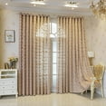 thumbnail image 1 of Xiao Hua Cortinas opacas ligeras, 140*245 cm de largo, con perforaciones - 1 pieza, cortinas opacas aislantes de algodón para ventanas, ideales para la decoración del hogar. Color caqui., 1 of 5
