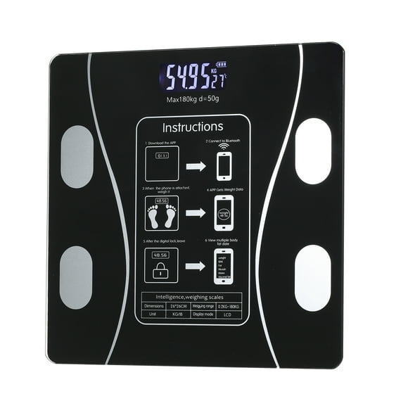 yeacher Multi-Functional Home Use Intelligent Body Fat Scale with Led Display BT Electronic Digital Weight Scale Body Composition Analyzer Monitor