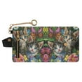 thumbnail image 2 of Qxltty Kitten Flower Picture Ladies Wallet Rfid Slim Thin Compact Credit Card Women Wallet Zipper Coin Pocket and ID Window for Female Gifts, 2 of 8