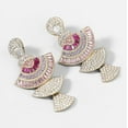 thumbnail image 5 of Bluelans  Drop Earrings 1 Pair Stainless Vintage Great  Multi Layer Fan-shaped Drop Earrings, 5 of 5