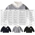 thumbnail image 4 of WUANDIXFA Toddler Boys Fleece Lined Sweatshirt Preppy Long Sleeve Warm Pullover Tops Base Shirt Long Sleeve Boys Shirts,Black,6-7 Years, 4 of 6
