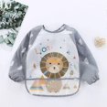thumbnail image 3 of New Baby Kids Toddler Long Sleeve Waterproof Art Smock Feeding Bib Apron Pocket, 3 of 5