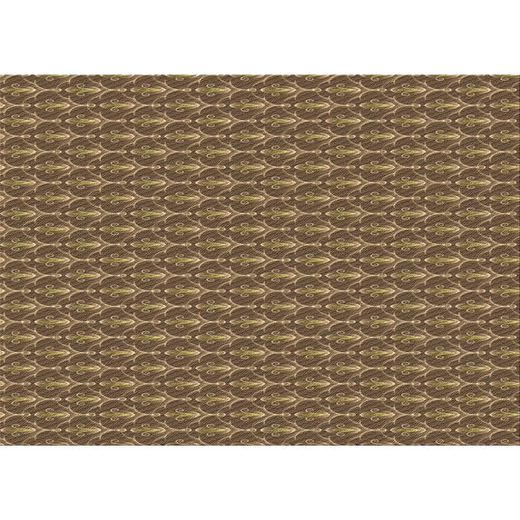 Ahgly Company Machine Washable Indoor Rectangle Transitional Bronze Brown Area Rugs, 2' x 3'