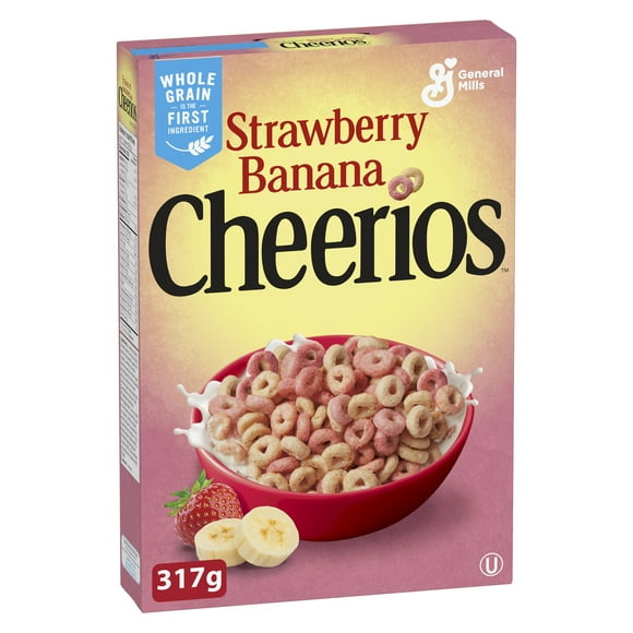 Cheerios Strawberry Banana Breakfast Cereal, Gluten Free, Whole Grains, 317 g, 317 g