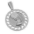 thumbnail image 3 of 28 + Grams Real Silver Egyptian Queen Nefertiti Pharaoh Greek Charm Pendent 2'', 3 of 6