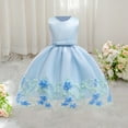 thumbnail image 2 of Miluxas Baby Girls Dress Toddler Flower Girl Dresses Birthday Party Princess Dresses Sleeveless Tutu Pageant Dress Blue 4 Years, 2 of 5