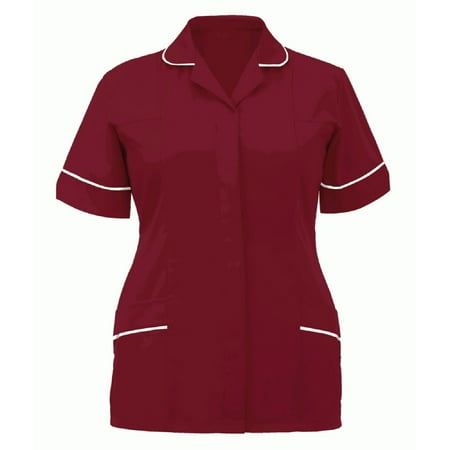 

Women s Nurses Tunic Uniform Clinic Carer Lapel Protective Clothing Tops S