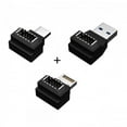 thumbnail image 2 of FVH 3pcs USB 3.1 Front Panel Header Female Type-E to Male Type-A Type-C USB-C Motherboard Extension Data Angled Adapter, 2 of 6