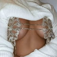 thumbnail image 1 of Sexy Shiny Rhinestone Crystal Chest Body Chain   Harness Bra Chain Top, 1 of 2