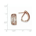 thumbnail image 2 of 14K Rose Gold Diamond Omega Back Earrings, 2 of 2