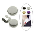 thumbnail image 2 of maskred Classy Round Men Cufflinks Cuff Button Covers Business Suit 2 Pieces Men Gift Silver 15mm Diameter 1Set, 2 of 6