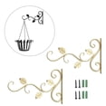thumbnail image 3 of 2 unids / set soporte de colgante colgante de planta de Metal decoración de cochera de jardín para linternas soporte de hierro forjado maceta DYNWAVEMX ganchos para colgar en la pared, 3 of 7