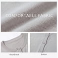 thumbnail image 3 of JWD Women Open Front Cardigan Buttons Long Sleeve Lightweight Knit Sweater Light Gray L, 3 of 6