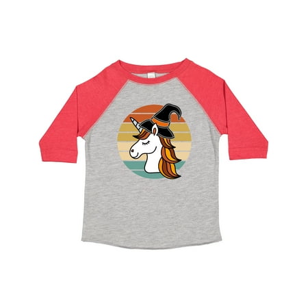 

Inktastic Halloween Unicorn Retro Witch Gift Toddler Toddler Girl T-Shirt