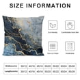 thumbnail image 6 of Acheng Throw Pillow Covers Decorative Pillow Covers Marble Texture Turquoise Blue Gold Cushion Cover Pillowcases for Sofa Couch Living Room,2 Pcs (Dark Blue) White, 6 of 6