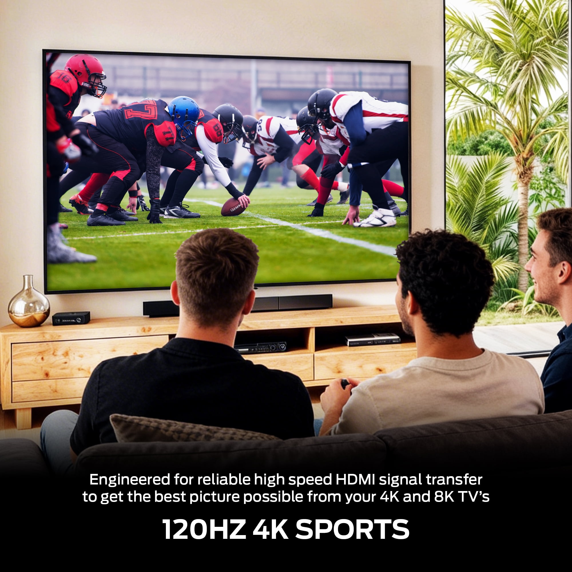 Monster 8K HDMI Cable 2 Pack 10 ft, Ultra High Speed HDMI 2.1 Cords with LED Illuminated Connectors, 48Gbps, 8K 60Hz & 4K 144Hz Gaming, HDR, Compatible with PS5, Xbox Series X, TVs, Monitors